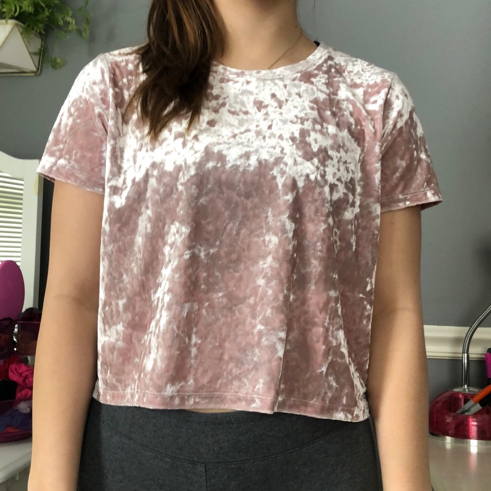 Velvet Cropped Tee